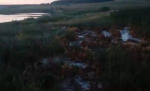 Недалеко от Пензы отходы производства сливают в реку. Видео