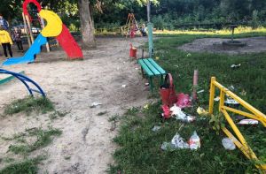 Пензенец посетовал на неубираемую дворниками детскую площадку