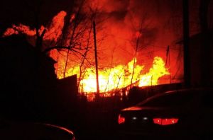 В сети появилось видео страшного пожара в пензенском Городище