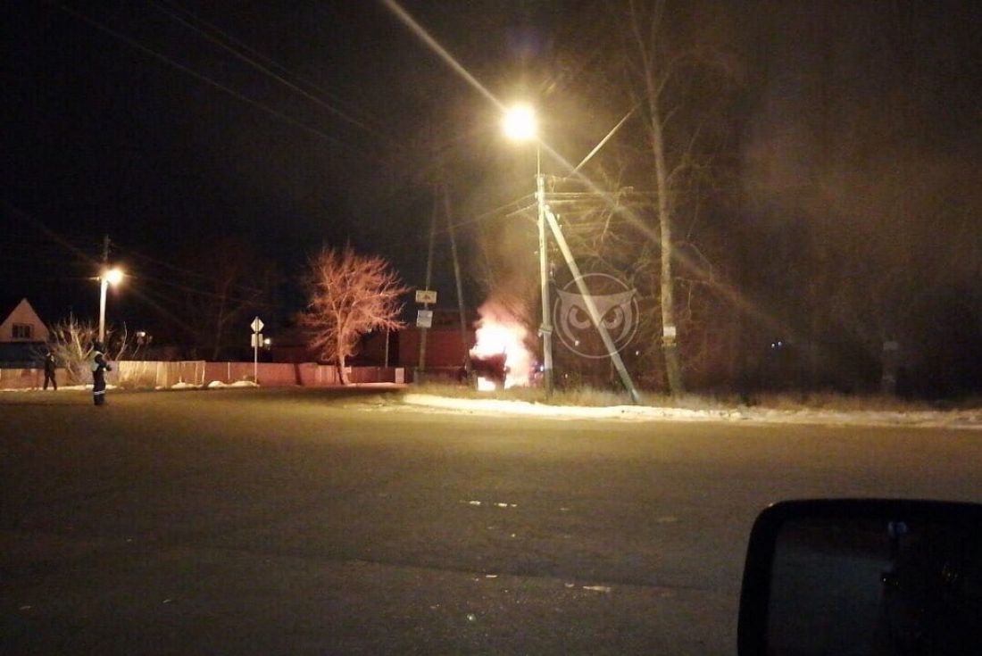 В Пензе загорелся мусоровоз