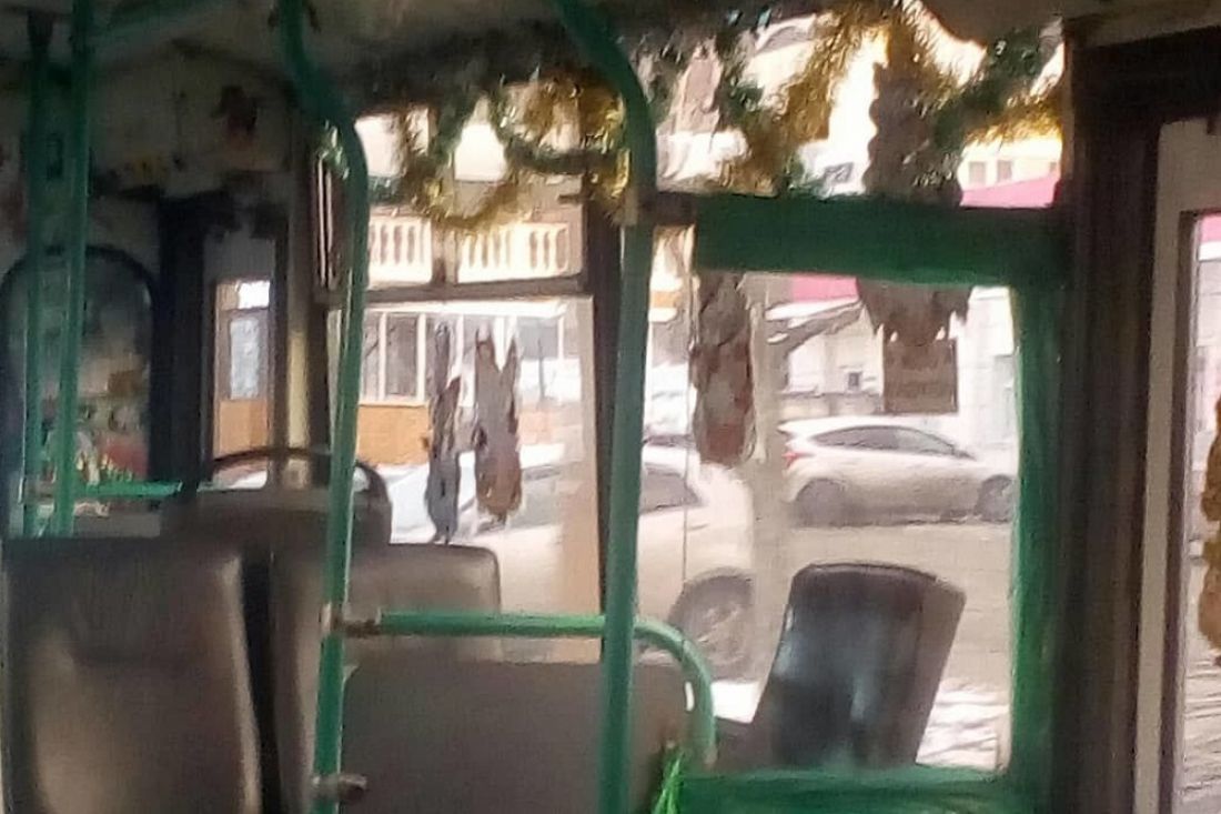 Пензенцев порадовало новогоднее украшение троллейбуса. Фото
