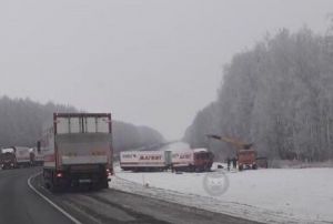 Фура «Магнита» сошла с дороги в Пензенской области