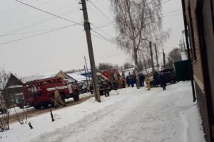 На улице Ленина в Пензенской области вспыхнула баня