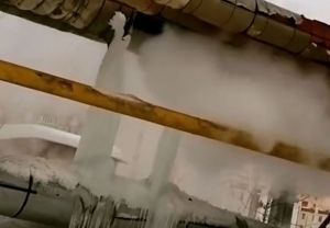 Из-за аварии в пензенском районе Шуист появились ледяные столбы. Видео