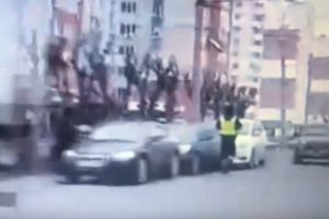 На улице Пушкина в Пензе столкнулись три машины. Видео