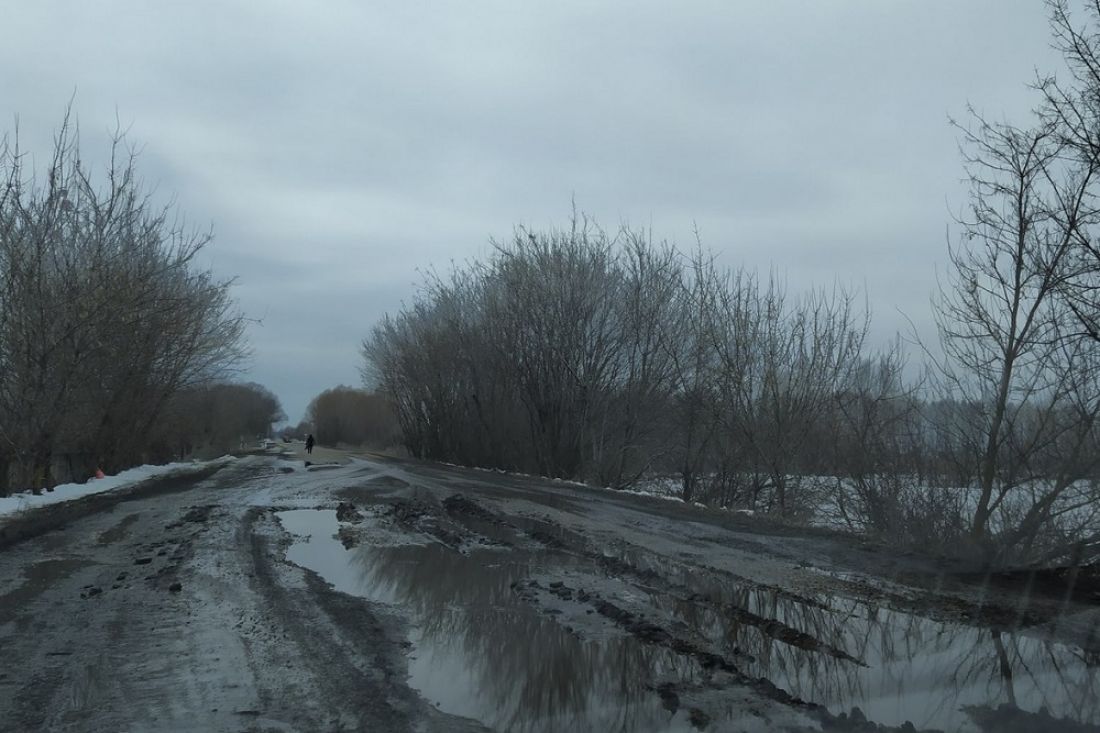 Дорога в Пензенской области превратилась в грязное месиво