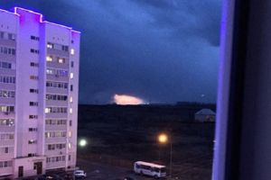 Пензенцев удивило световое облако на темном небе