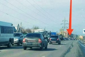 Очевидец сообщил об огромной пробке на выезде из Пензы