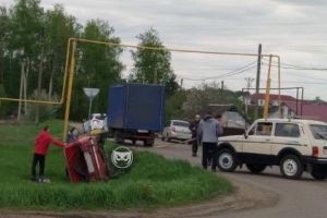 В Пензенской области легковушка вылетела в кювет и опрокинулась