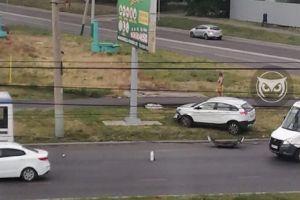 В результате ДТП у пензенской иномарки отвалился бампер