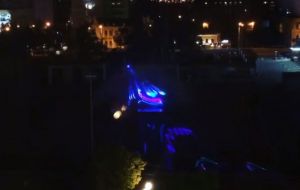 Видео эффектного лазерного шоу на Фонтанной площади Пензы попало в Сеть