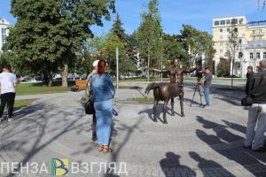 Пензенский кентавр на Фонтанной площади улыбается как Юрий Гагарин