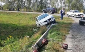 В Бессоновском районе иномарка слетела с трассы