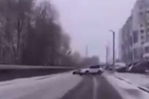 Момент утренней аварии в Пензе попал на видео