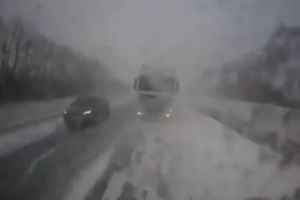Появилось видео с моментом смертельного столкновения грузовиков в Пензенской области (18+)