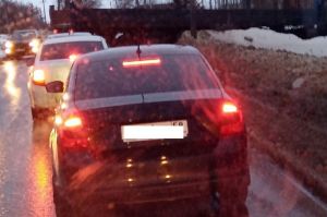 Пензенцы сообщают о пробке в микрорайоне Терновка