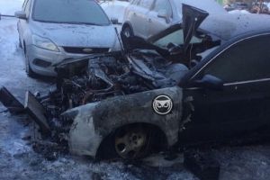 На улице Ленина в Пензе выгорел автомобиль