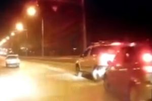 На видео попал момент жесткого ДТП на путепроводе в Пензе