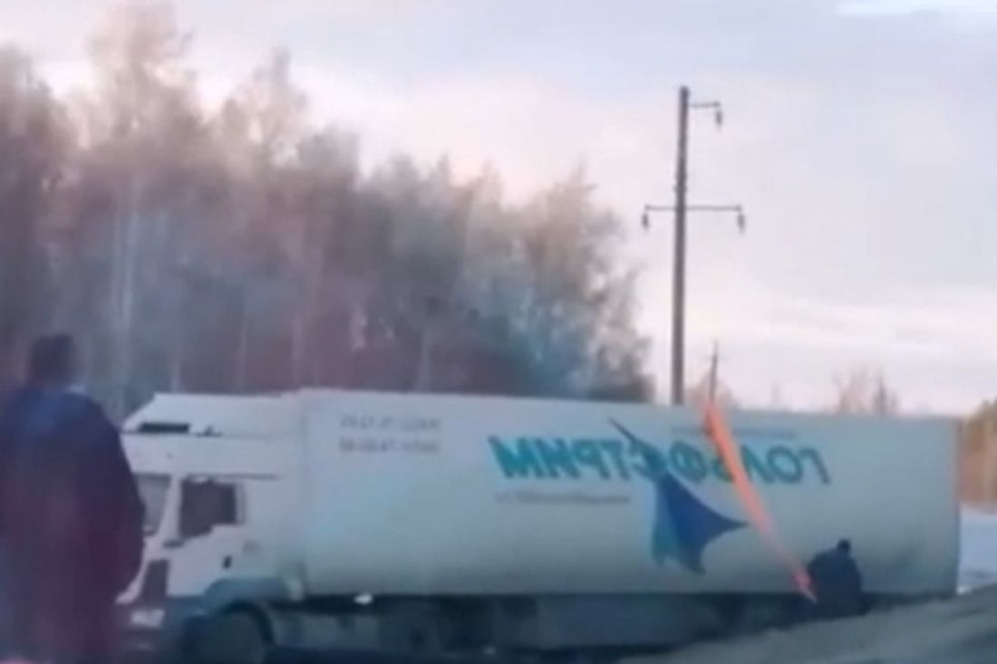 В Пензенской области фура с уснувшим водителем попала в аварию. Видео