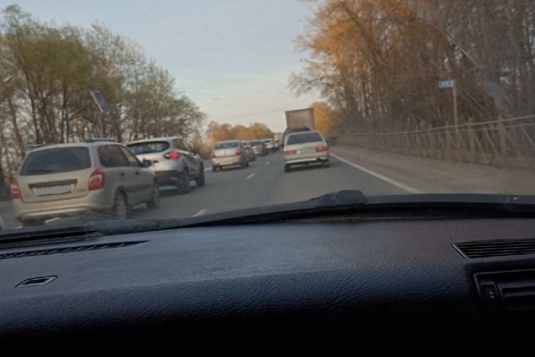 На выезде из Пензы образовалась большая пробка
