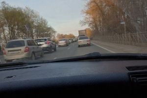 На выезде из Пензы образовалась большая пробка