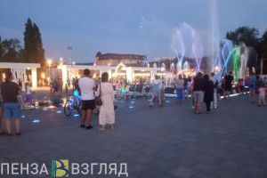 Музыкальное шоу на фонтане в Пензе прошло в необычном формате