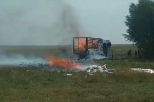 Опубликовано видео с горящей в полуприцепе пряжей в Пензенской области