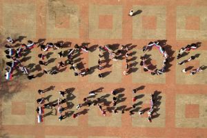 Пензенская молодежь отметила День космонавтики, выстроив телами два слова