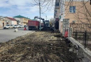На улице Бакунина в Пензе начали ремонт тротуаров