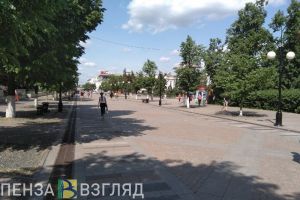В Пензе на улице Московской ремонтируют объекты бизнеса