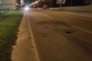 Пензенские водители предупреждают о провале асфальта на Окружной