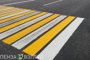 Пензенские власти объяснили, почему около школы на улице Рахманинова не обновляют разметку