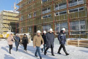 Строители приступили к отделочным работам в здании новой школы села Бессоновка