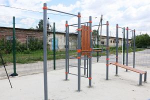 Бочкарева оценила ход строительства спортплощадки в Малосердобинском районе