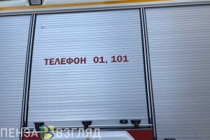 В Пензе тушат пожар на площади 150 квадратных метров