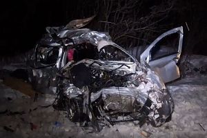 Опубликовано видео с места аварии с 3 погибшими на трассе в Пензенской области