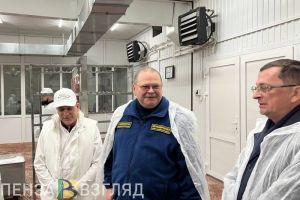 Пензенский губернатор побывал на производстве мясной продукции в Средней Елюзани