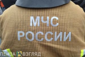 В Пензе на улице Ульяновская пожарные тушили пылающий автомобиль «BMW»