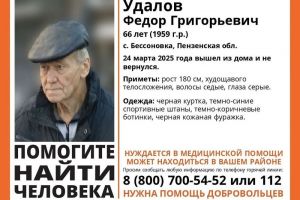 В селе Бессоновка Пензенской области пропал 66-летний мужчина