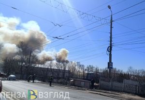Пензенцы сообщают о сильном пожаре на улице Аустрина