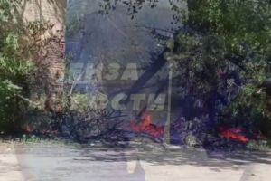 На улице Циолковского в Пензе сняли видео с горящим тополиным пухом