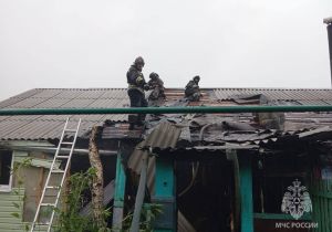 При пожаре в Спасском районе пострадала женщина