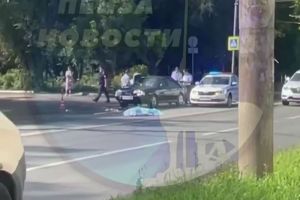 На улице Беляева в Пензе сняли видео со сбитой насмерть женщиной