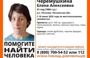 В Пензенской области пропала 41-летняя женщина из Пачелмы