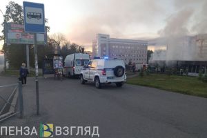 Появилось видео с места возгорания на проспекте Победы