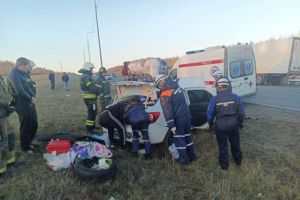 Появились кадры жесткого ДТП с 3 пострадавшими в Пензенском районе