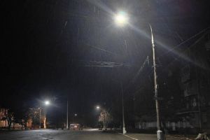 Пензенские специалисты восстанавливают освещение в городе Пологи