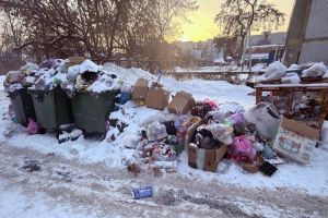 В Пензе из-за брошенного автомобиля несколько дней не вывозят мусор