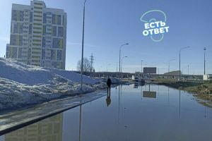 Пензенцев беспокоит затопленный участок дороги в микрорайоне Арбеково