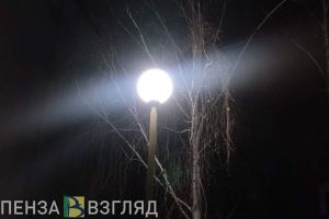 В Пензе продолжают менять неработающие фонари на проспекте Строителей